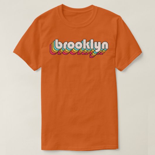T-shirt Conception de typographie rétro Brooklyn (Design devant)