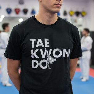 T-shirt Conception de typographie Taekwondo en aquarelle b