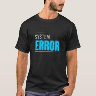 T-shirt Conception de typographie technique d'erreur systè