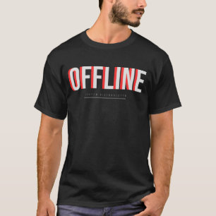 T-shirt Conception de typographie technologique hors ligne