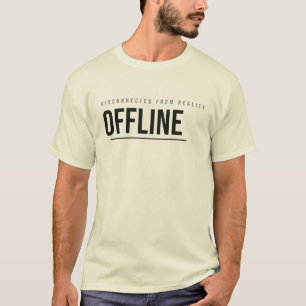 T-shirt Conception de typographie technologique hors ligne