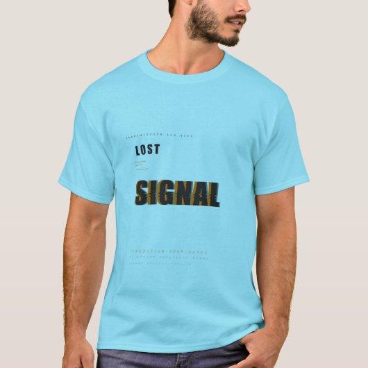 T-shirt Conception de typographie technologique Signal Per (Devant)