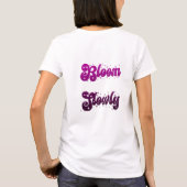 T-shirt Conception de typographie violette féminine Bloom (Dos)