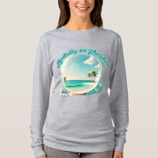T-shirt conception de vacances mentales (Devant)