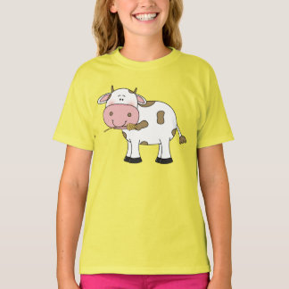 T-shirt Conception de vache mignonne Art d'animal de ferme