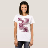 T-shirt Conception de Vague en Argent Poli (Devant entier)