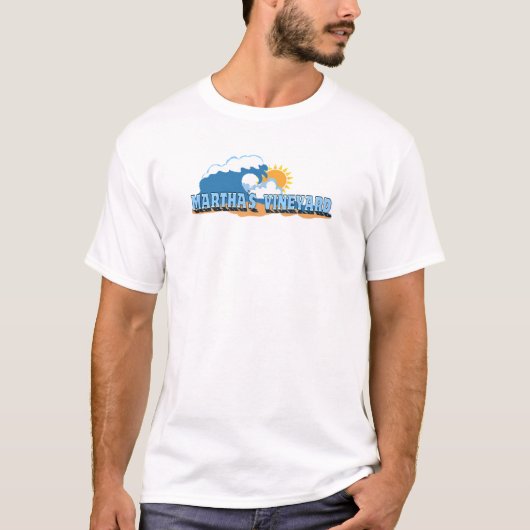 T-shirt Conception de "vagues" de Martha's Vineyard (Devant)