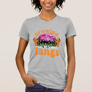T-shirt Conception de vampire d'Halloween en train de fair