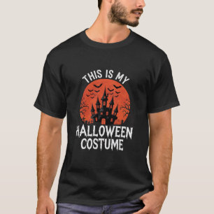 T-shirt Conception de vecteur de château hanté de costume