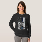 T-shirt Conception de vecteur de drapeau de cheval de lign (Devant entier)