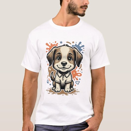 T-shirt Conception de vecteur de gravure d'éclaboussure de (Devant)