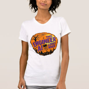 T-shirt Conception de vecteur vintage d'ingénieur d'Hallow
