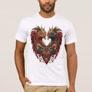 T-shirt Conception de verre de tôle dragon enchâssée