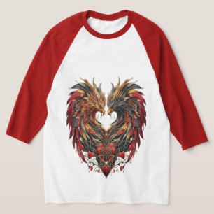 T-shirt Conception de verre de tôle dragon enchâssée