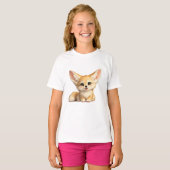 T-shirt Conception de vibrations positives de renard fenne (Devant entier)