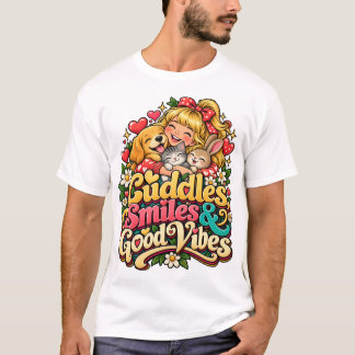 T-shirt Conception de vibrations positives et de bonheur m