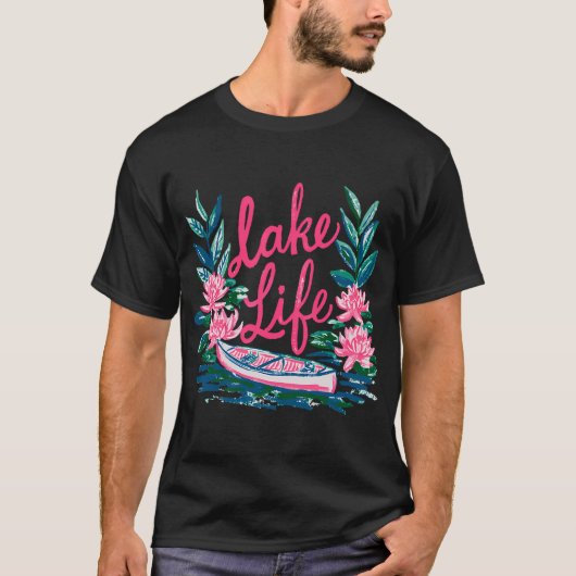 T-shirt Conception de vie de lac preppy (Devant)