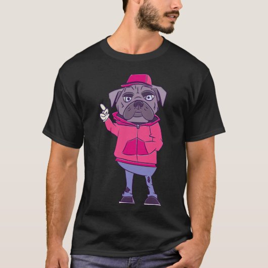 T-shirt Conception de vie de Pug amusant Active 539 (Devant)