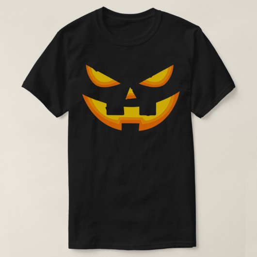 T-shirt Conception de visage de citrouille Halloween (Design devant)