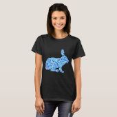 T-shirt Conception de vitrail de lapin (Devant entier)