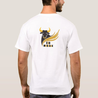 T-shirt Conception de vœux Eid moubarak avec icône de taur