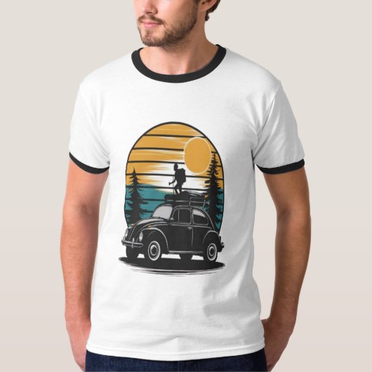 T-shirt Conception de voiture de course (Devant)
