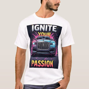 T-shirt 🔥 Conception de voiture de luxe enflammant la pas