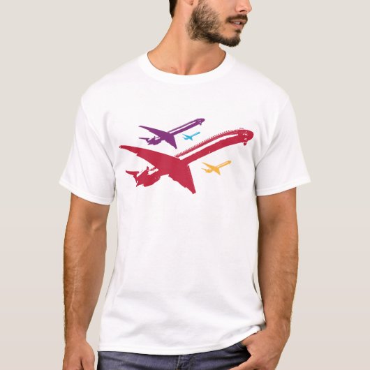 T-shirt Conception de vol de l'avion Retro Mad Dog (Devant)