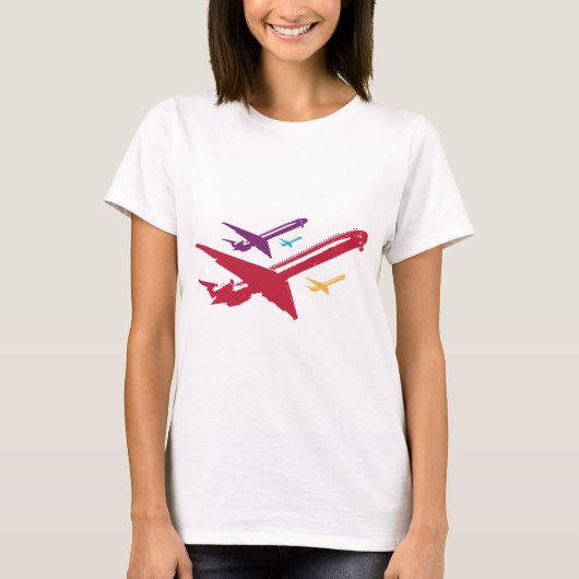 T-shirt Conception de vol de l'avion Retro Mad Dog (Devant)