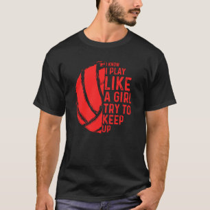 T-shirt Conception de volley-ball drôle Filles Femmes Jeun