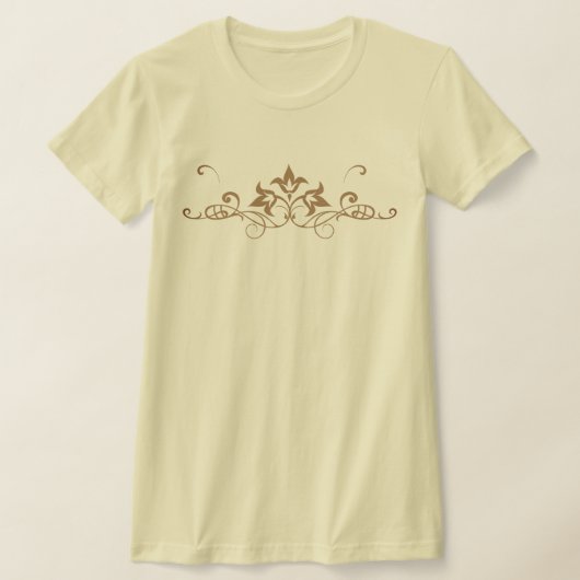 T-shirt Conception de volute florale symétrique ornée comp (Poser)