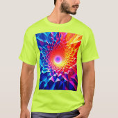 T-shirt Conception de vortex de couleur géométrique prisma (Devant)