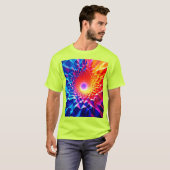 T-shirt Conception de vortex de couleur géométrique prisma (Devant entier)