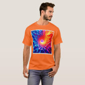 T-shirt Conception de vortex de couleur géométrique prisma (Devant entier)