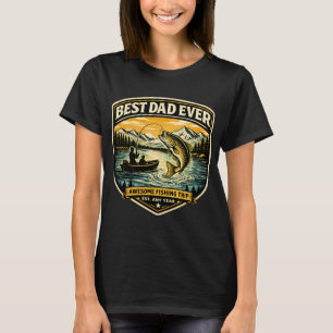 T-shirt Conception de voyage de pêche du meilleur papa
