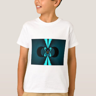 T-shirt Conception de voyants cyan et noir de bord coupant
