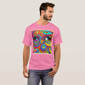 T-shirt Conception de vue d'œil psychédélique (Devant entier)