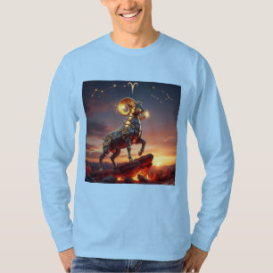 T-shirt Conception de Zodiaque du Bélier Mech-Ram Futurist