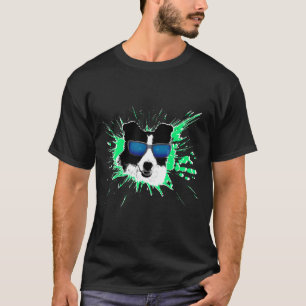 T-shirt Conception d'éclaboussure de Corgi Chien Corgi