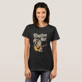 T-shirt Conception d'écrou de rythme de guitare d'écureuil (Devant entier)