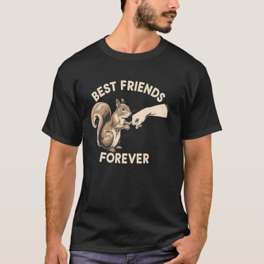 T-shirt Conception d'écureuil drôle de meilleurs amis (Devant)