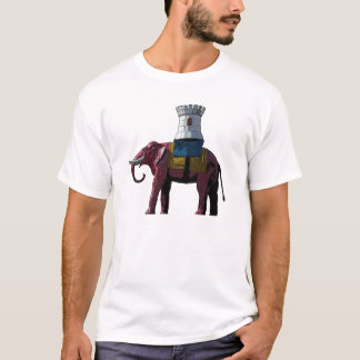 T-shirt Conception d'éléphant et de château (Londres)