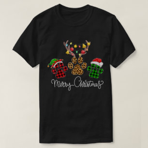 T-shirt Conception d'empreintes de patte de Joyeux Noël