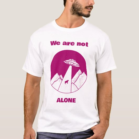 T-shirt Conception d'enlèvement d'OVNI Alien, texte (Nous  (Devant)