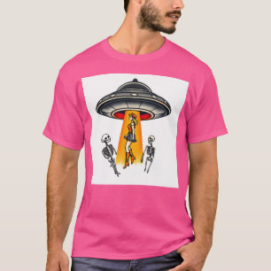 T-shirt Conception d'enlèvement Retro Ufo