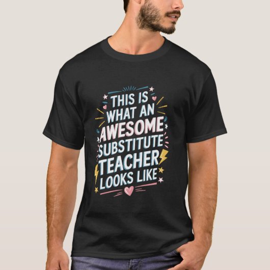 T-shirt Conception d'enseignant suppléant d'enseignant rem (Devant)