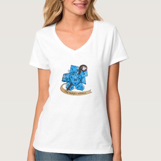 T-shirt Conception des dés de sorcier (Devant)