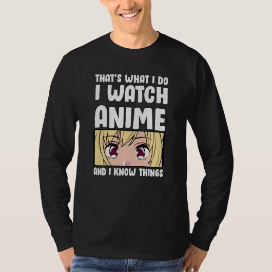 T-shirt Conception des devis | Je regarde Anime (Devant)