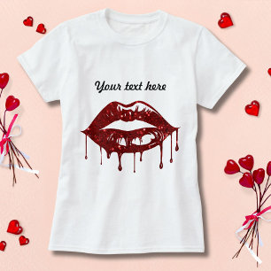 T-shirt Conception des lèvres de Parties scintillant de sé