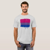 T-SHIRT CONCEPTION DES RAYURES DE FIERTE BISEXUELLE (Devant entier)